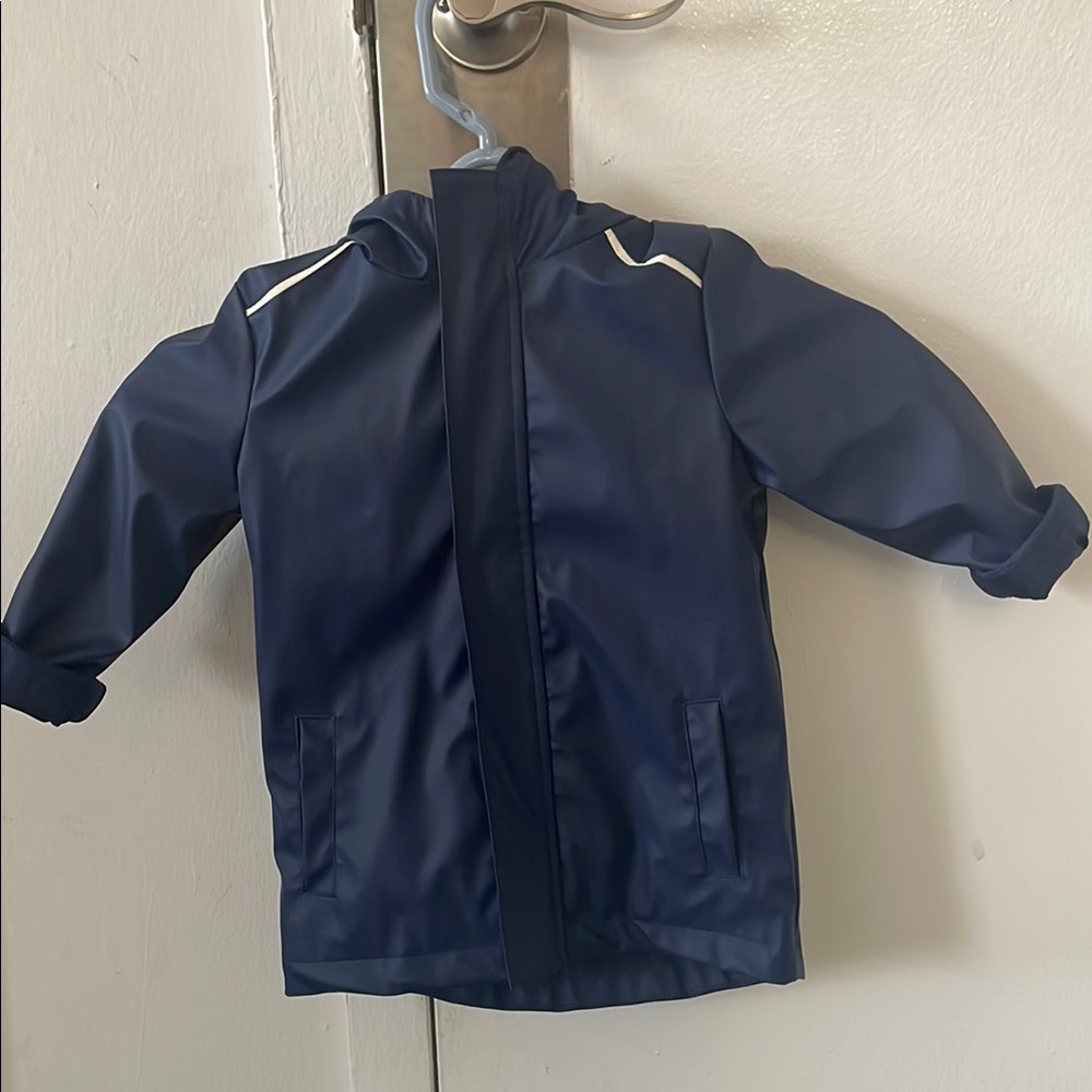 Navy Blue Hooded Jacket